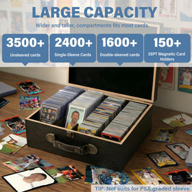 WooOrganix soft felt lining inside protects cards from scratches and dust during storage
