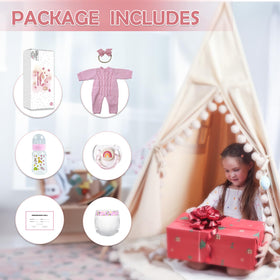 WOOROY Realistic Reborn Doll 18in accessories pack supports creative gifting moments.