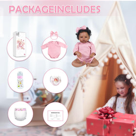 WOOROY Reborn Baby Doll 18-inch size ideal for nurturing play and posing