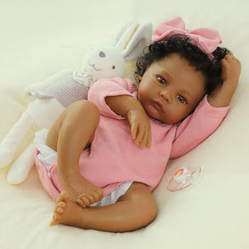 WOOROY Reborn Baby Doll collection display on a shelf or case