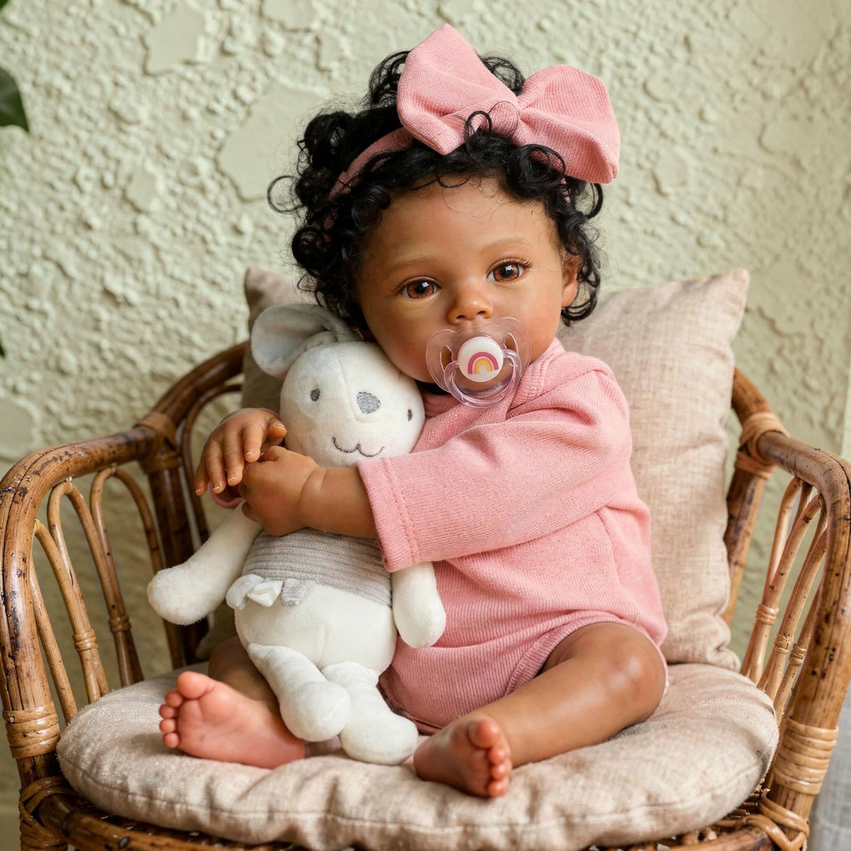 WOOROY Reborn Baby Doll face detail showing lifelike features for immersive play