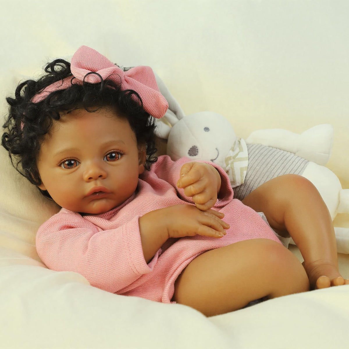 WOOROY Reborn Baby Doll soft vinyl hands and legs for gentle cuddling