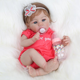 WOOROY Realistic Reborn Doll 18-inch full body for lifelike cuddles.