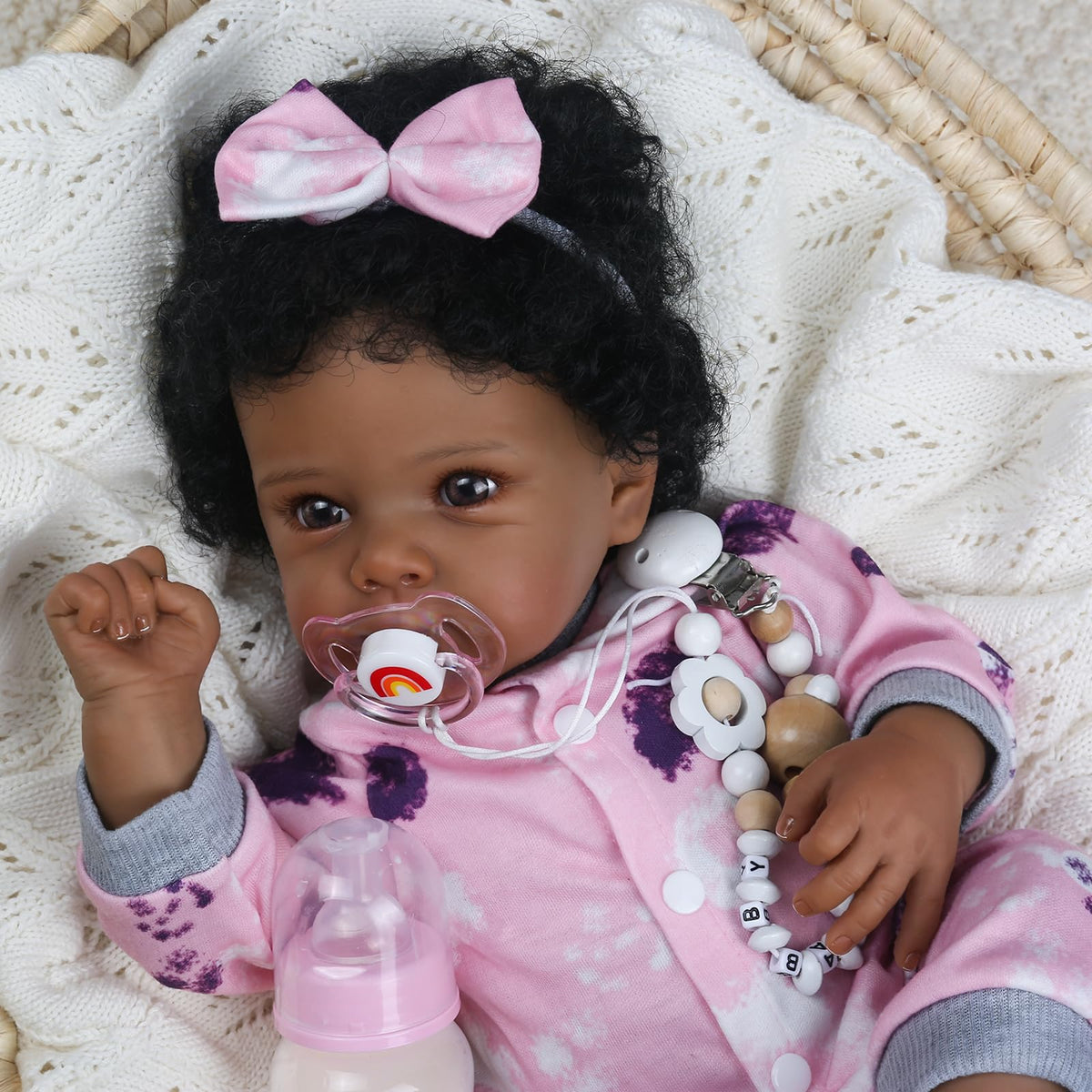 WOOROY soft cloth body with cuddly feel for nurturing play.