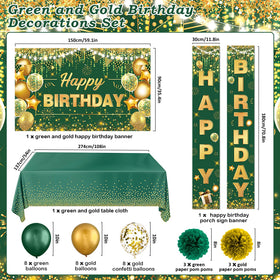 Woosytoo emerald green tablecloth creates a chic base for table styling.