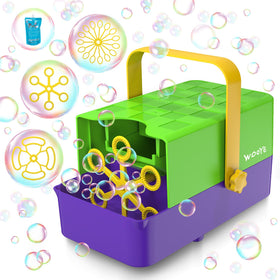 WOOYE Bubble Machine 3-in-1 small bubbles disc for indoor play.