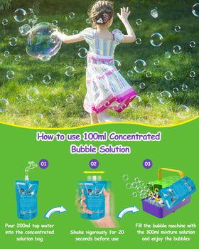WOOYE Bubble Machine versatile power options perfect for indoors or outdoors.