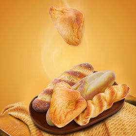 Woration bread props ideal for studio photography and product mockups.