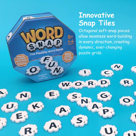 WordSnap board-free play grid demonstrates unlimited layout possibilities.