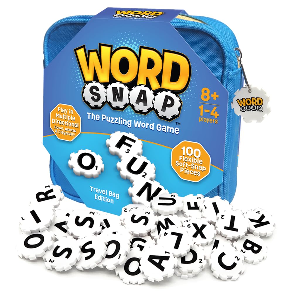 Wordsnap durable tiles with large letters for easy reading during play.