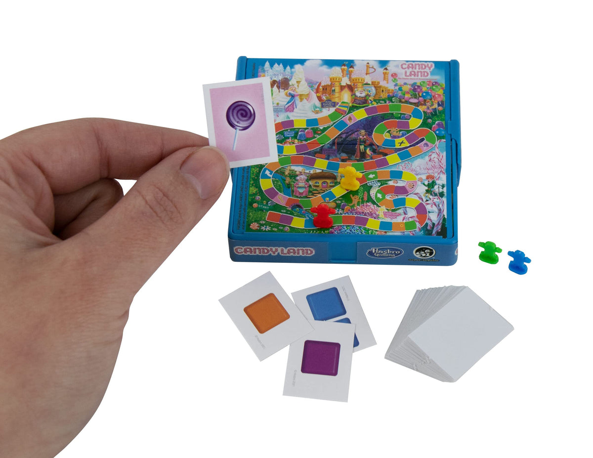 World's Smallest Candy Land miniature-box showing familiar game in compact form.