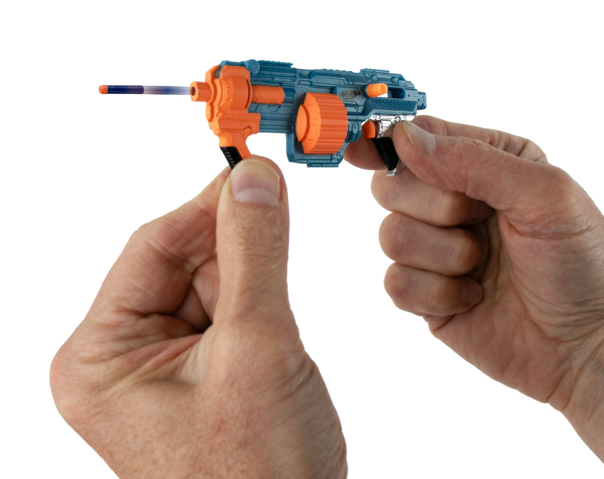 World's Smallest Nerf Elite 2.0 Shockwave blaster, mini launcher for fast play.