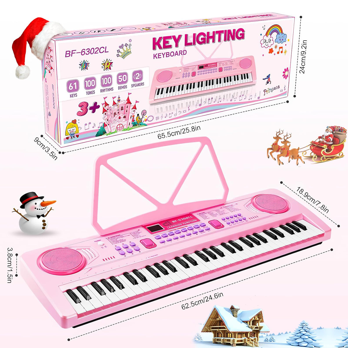 WOSTOO rechargeable kid piano battery enables long play sessions
