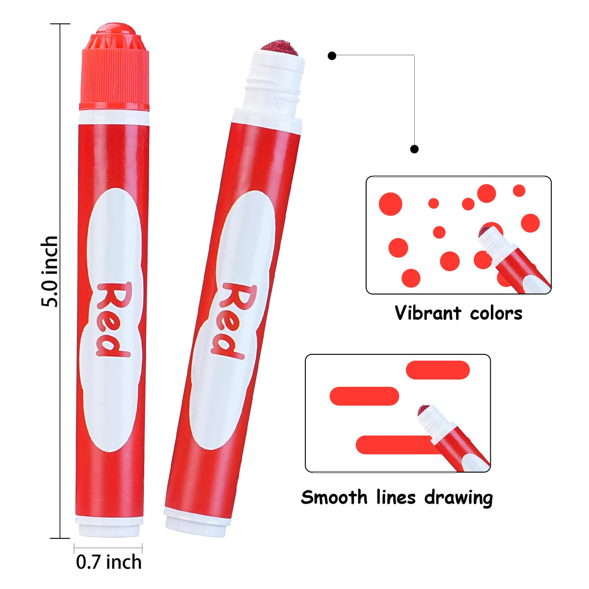WOSWEL dot-markers ergonomic design for toddlers' small hands.