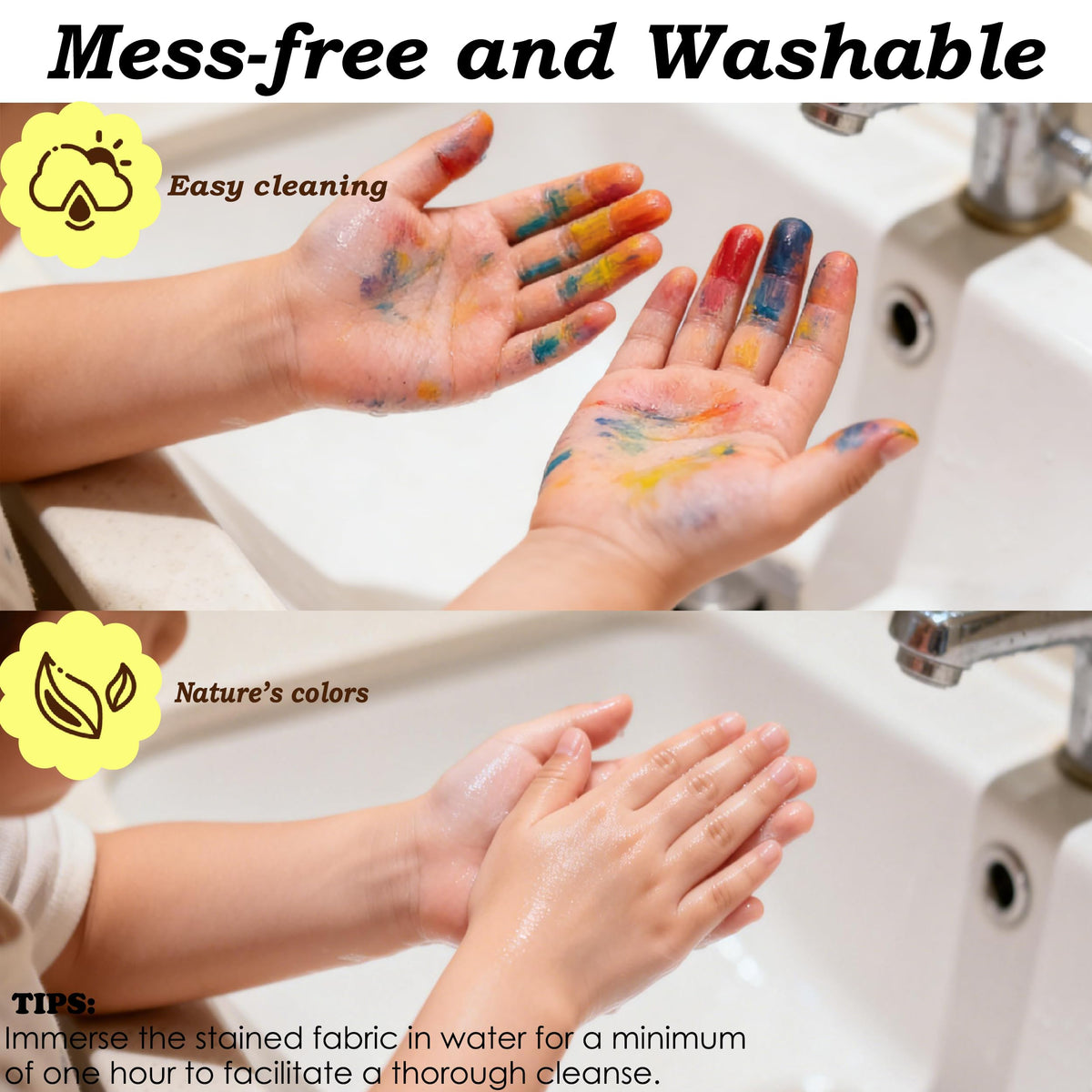 WOSWEL dot-markers-50-pack with washable ink for easy cleanup.