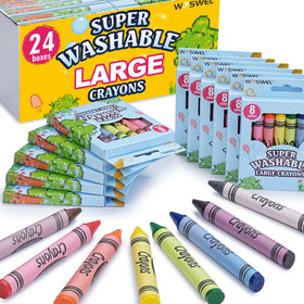 WOSWEL jumbo crayons 24-pack displayed for kids' art time