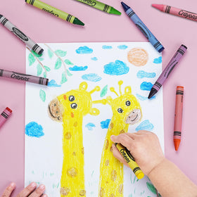 WOSWEL crayons wash off skin and walls easily after art sessions.