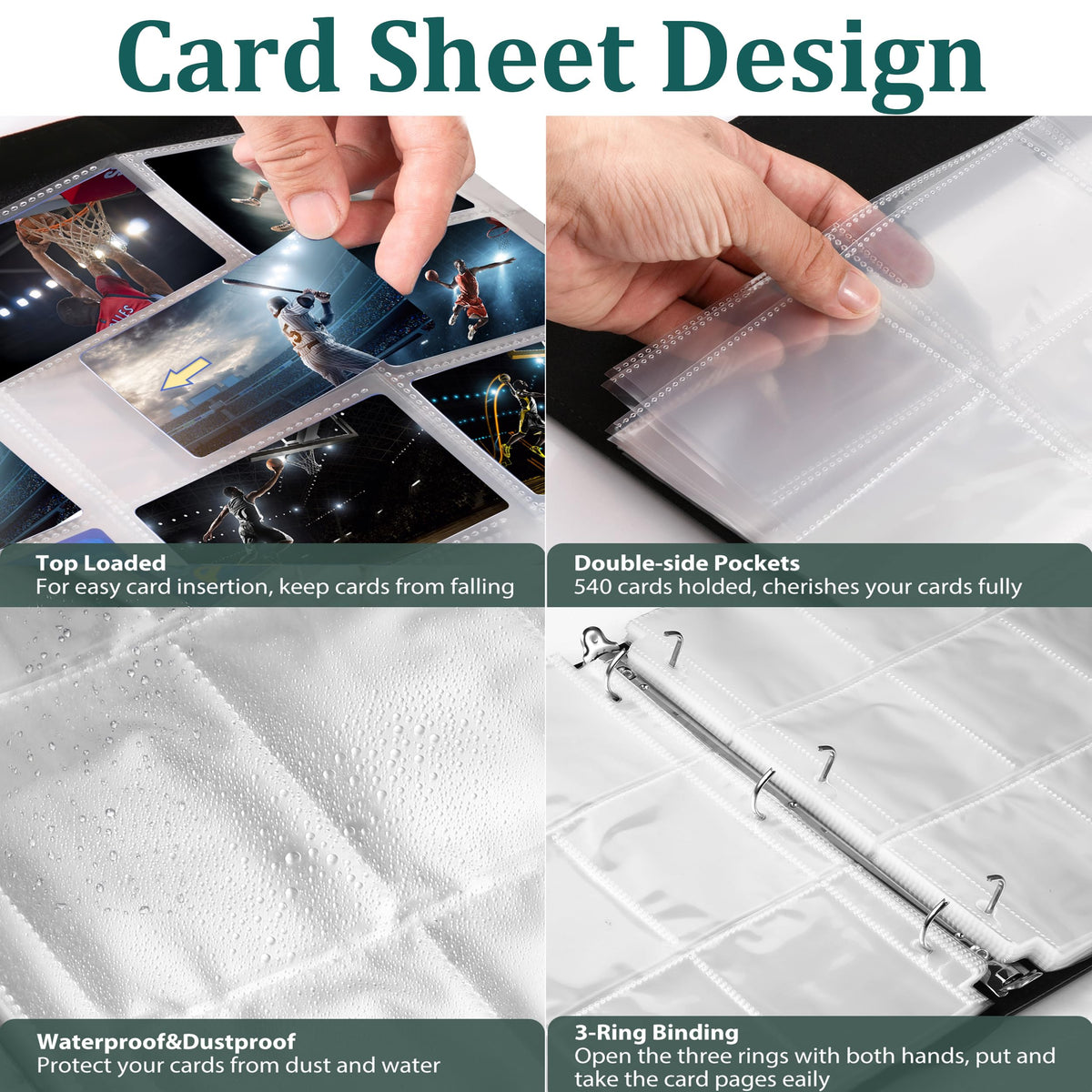 WOT I durable leather exterior protects cards from dust and scratches during transport.