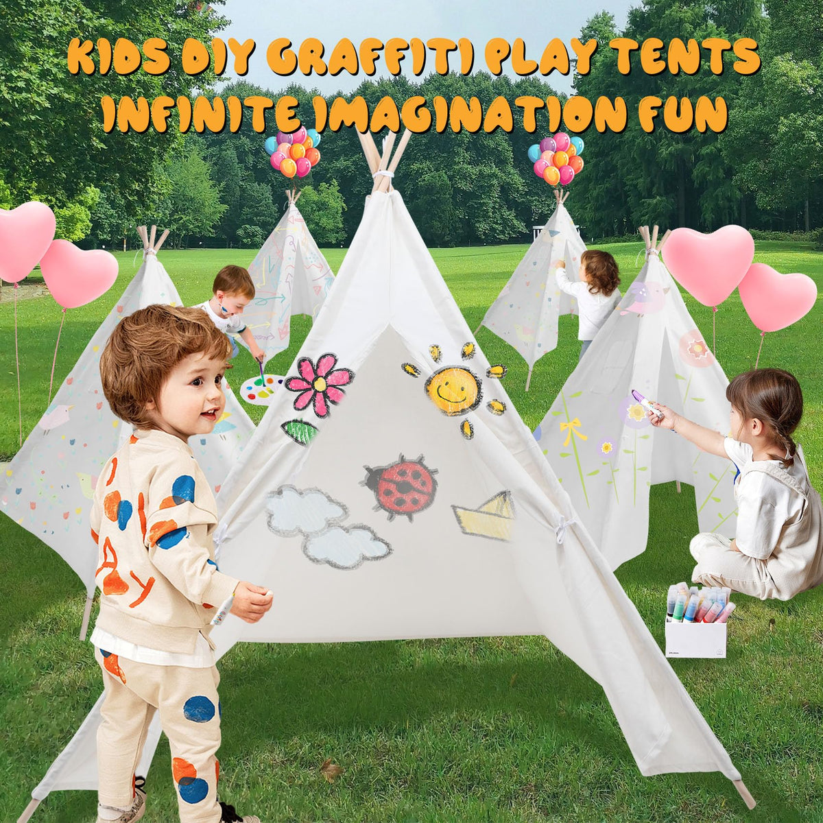 WOUDY teepees are easy to assemble and portable