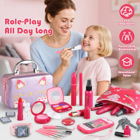 Woumserta toy nail polish for pretend manicure sessions.
