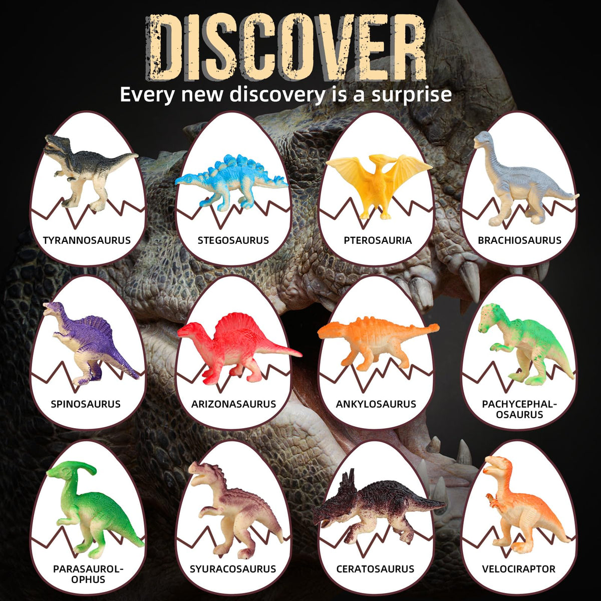 Twelve dinosaurs revealed as kids excavate each egg