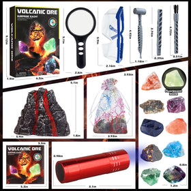 Woumserta Volcano Dig Kit UV flashlight reveals hidden colors