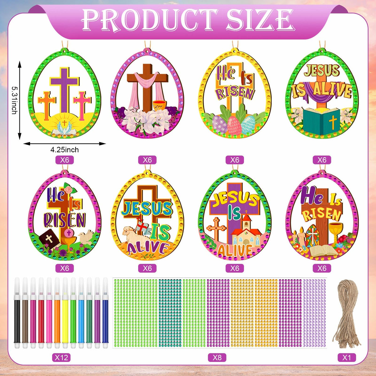 Wovnet gemstone stickers: add sparkle to handmade ornaments