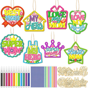 Wovnet Mother’s Day wood cutouts ready for decorating with pens for personalized gifts