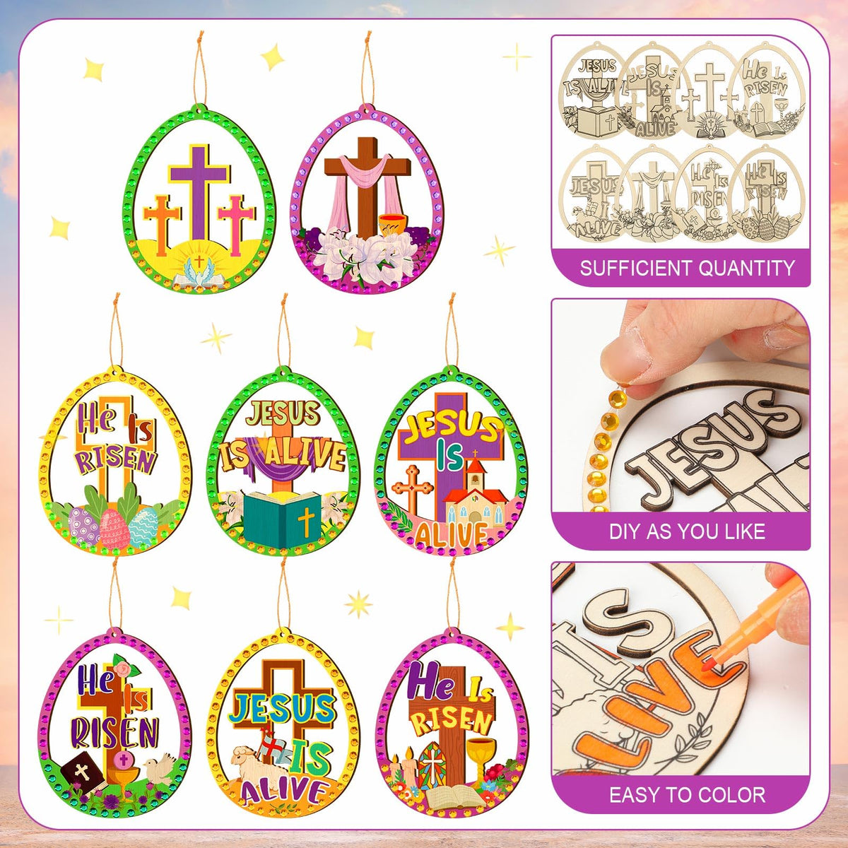 Wovnet twine: easy hanging for finished eggs