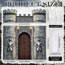 WovWeave opposite side tower knight banner creates symmetrical castle facade.