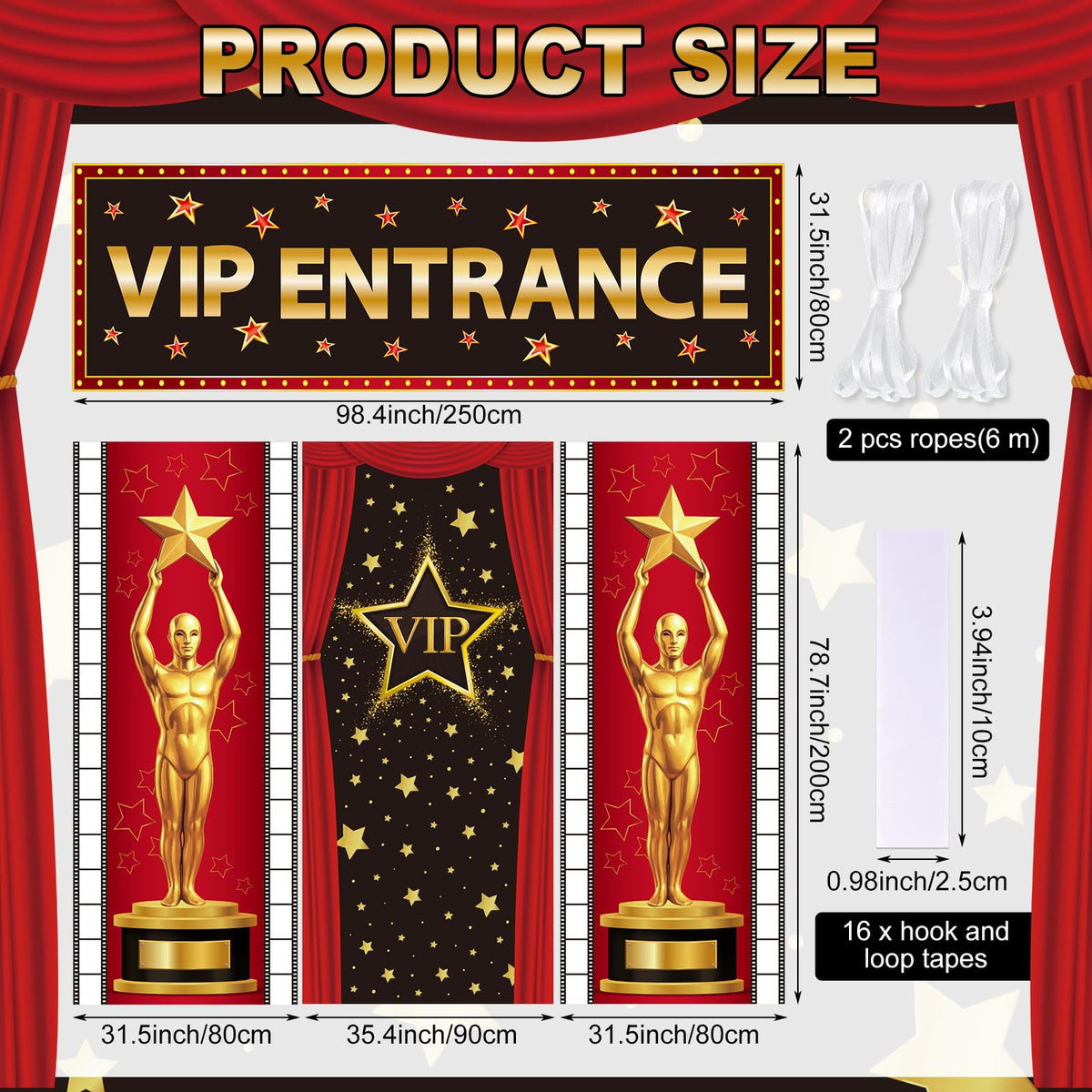 WovWeave VIP Entrance center panel with gold accents creates a glamorous backdrop