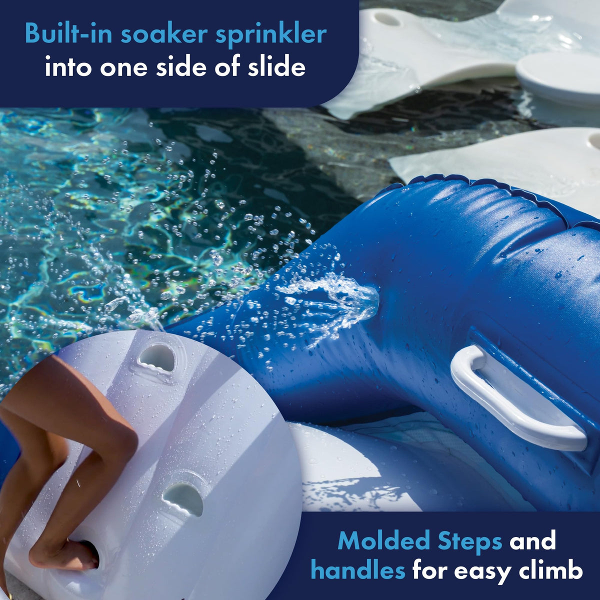 WOW Sports Cascade slide end crash pad helps soften landings during play.