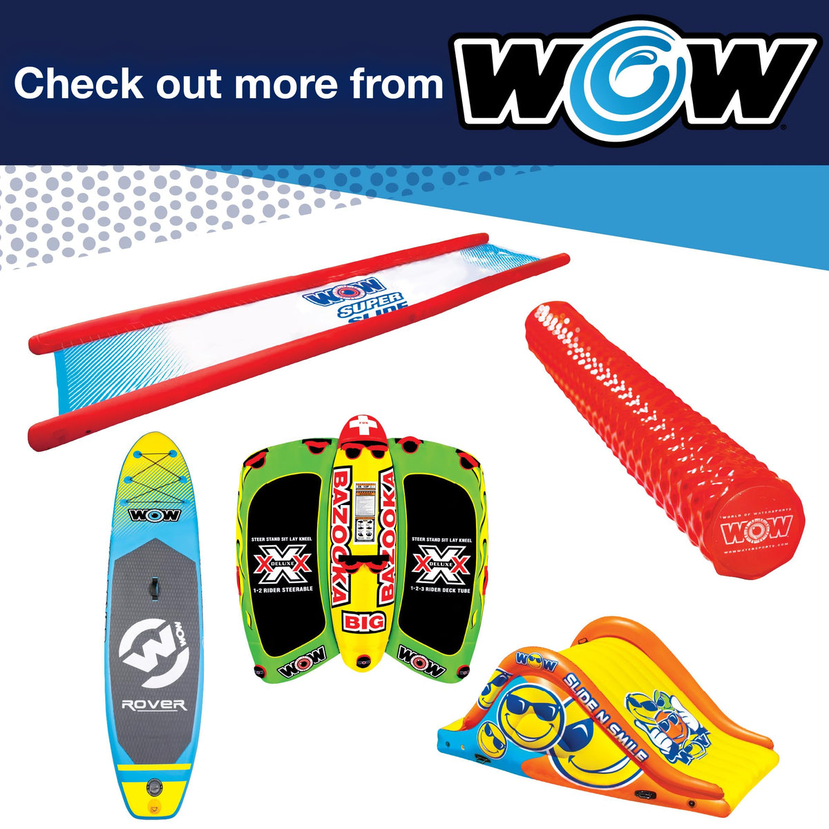 WOW Sports Cascade slide folds compactly and stores in the included carry bag.
