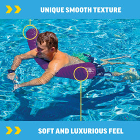 Durable vinyl coating on WOW Sports noodle resists chlorine and UV exposure