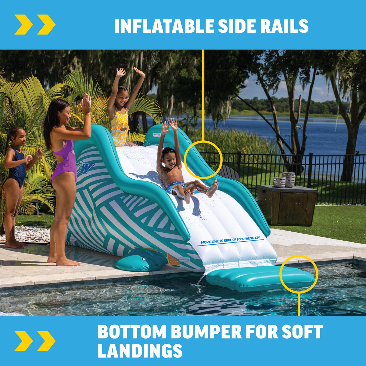 WOW Sports Wiggler slide garden hose attachment keeps water flow hassle-free.