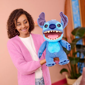 Stitch Puppetronic stands nearly 18 inches tall, a striking display piece for fans