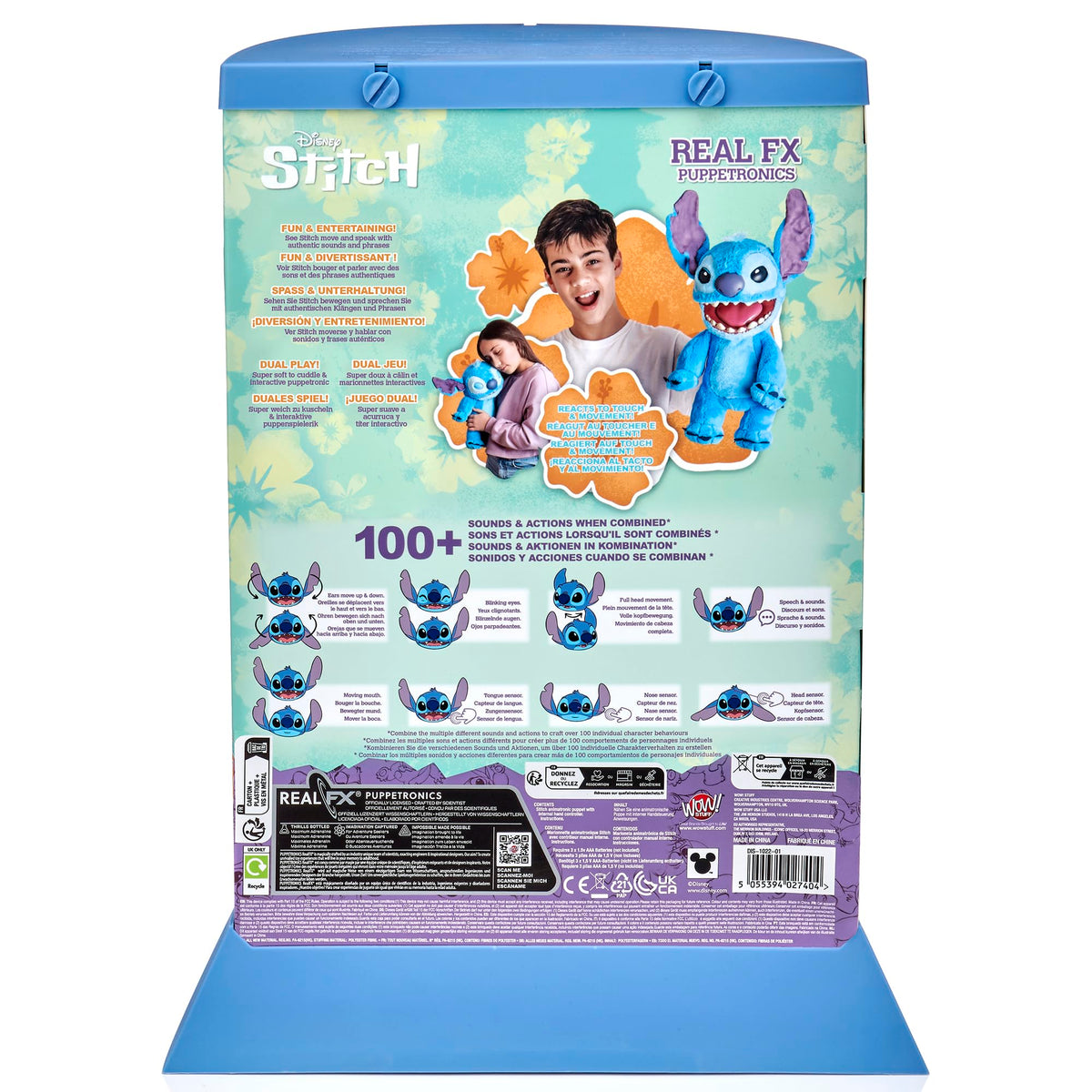 Alien capsule display case for showcasing Stitch Puppetronic on a shelf or desk
