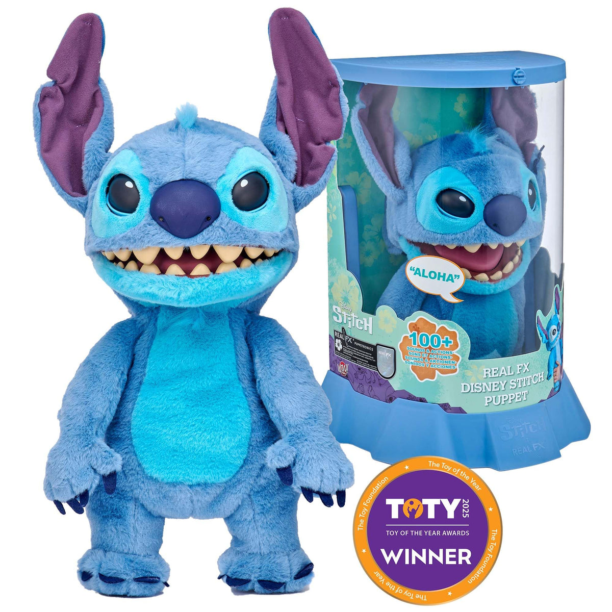 Stitch Puppetronic eyes blinking detail enhances interactive storytelling and engagement