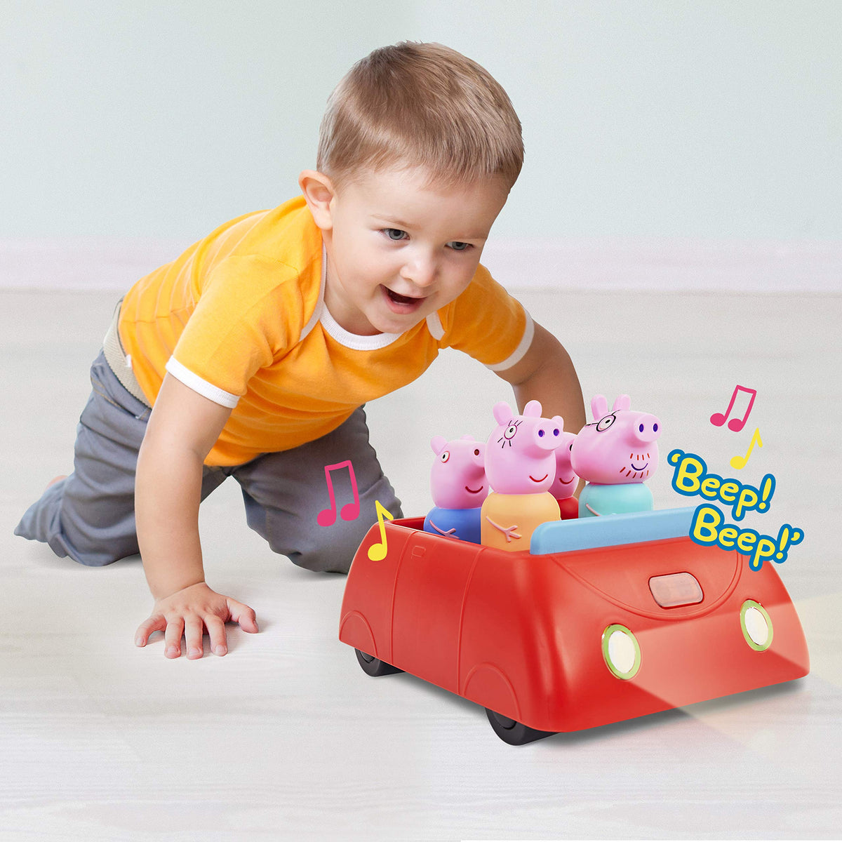 Clever Car on a smooth surface demonstrating obstacle avoidance and auto-navigation.