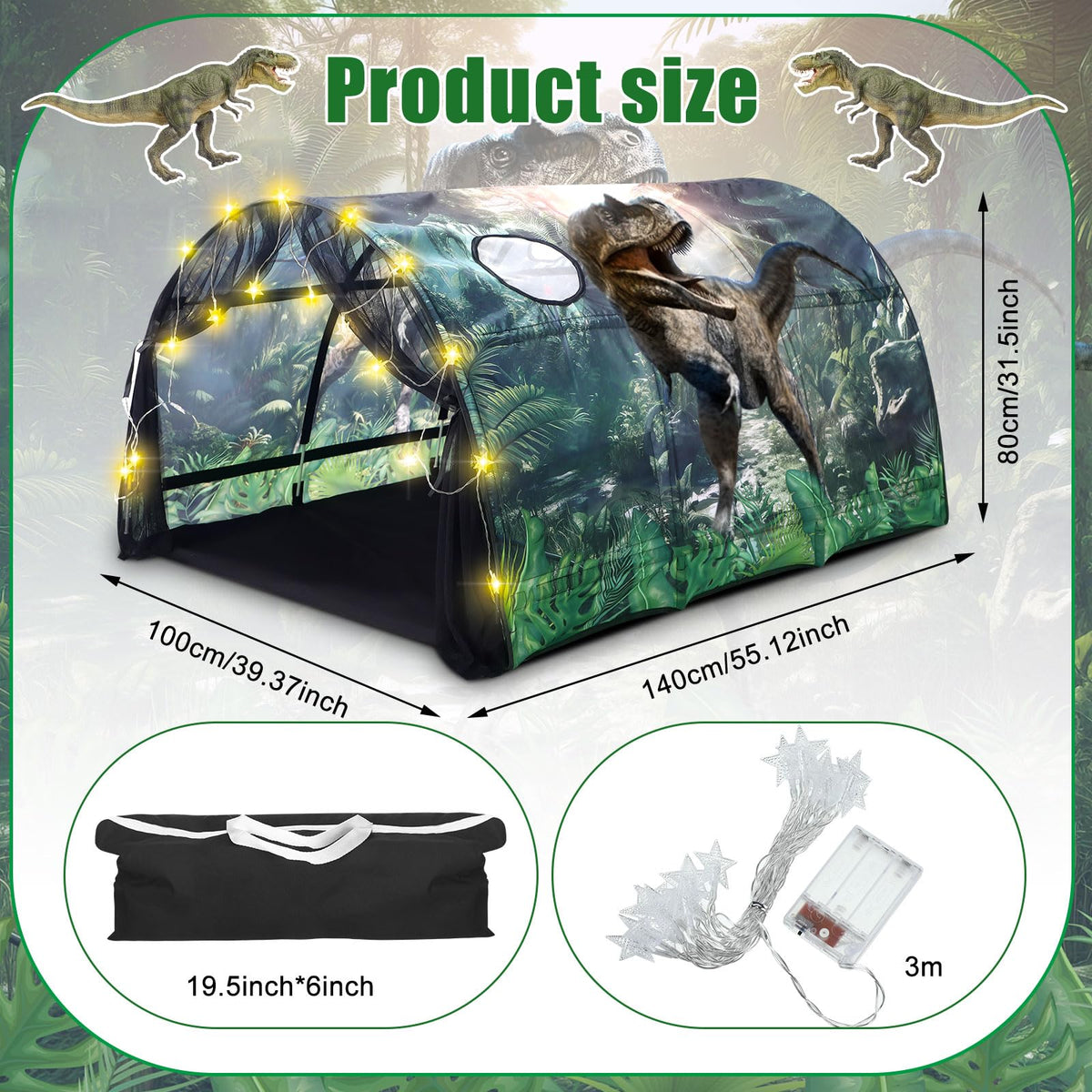 Wowangce Dinosaur Bed Tent assembly demonstrates easy setup for quick playtime