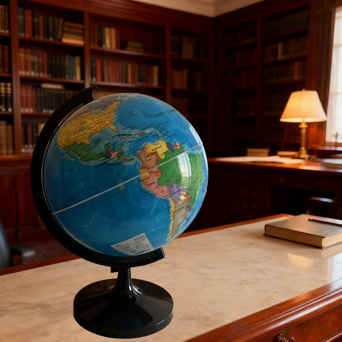 WOWESOTICA World Globe abs-plastic build offers durability and vibrant colors for daily learning