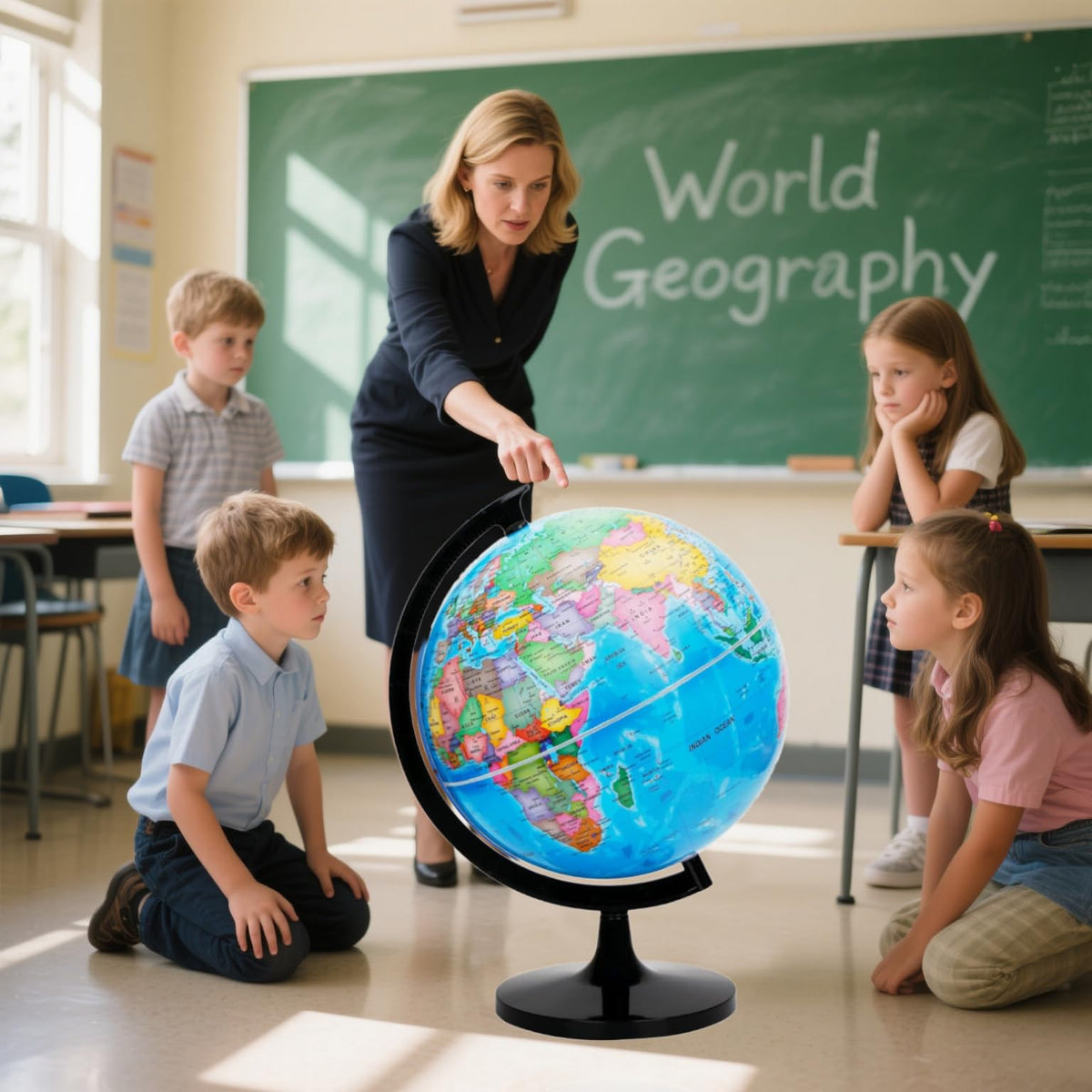 WOWESOTICA World Globe magnifier helps spot small text and geographic features for curious explorers