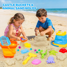 Wowlyntoy ocean-themed sand molds encourage creative shaping