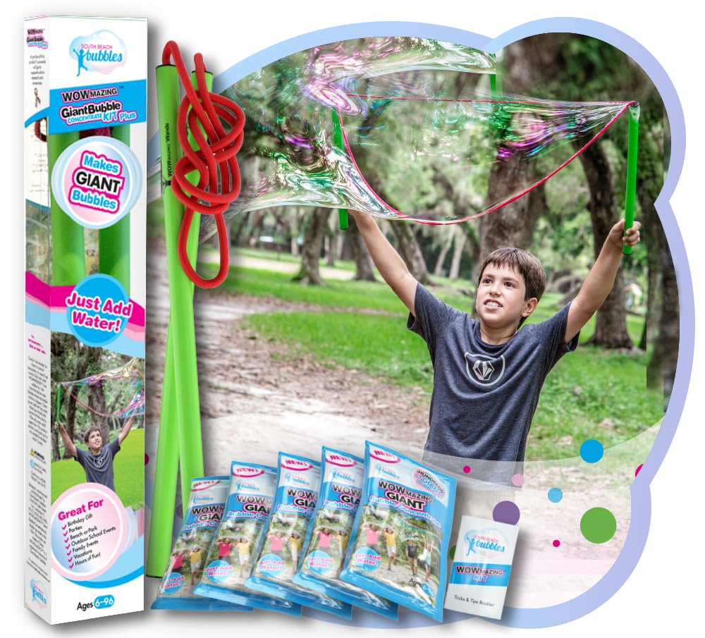 WOWMAZING giant bubble wand enables ultra large bubbles outdoors