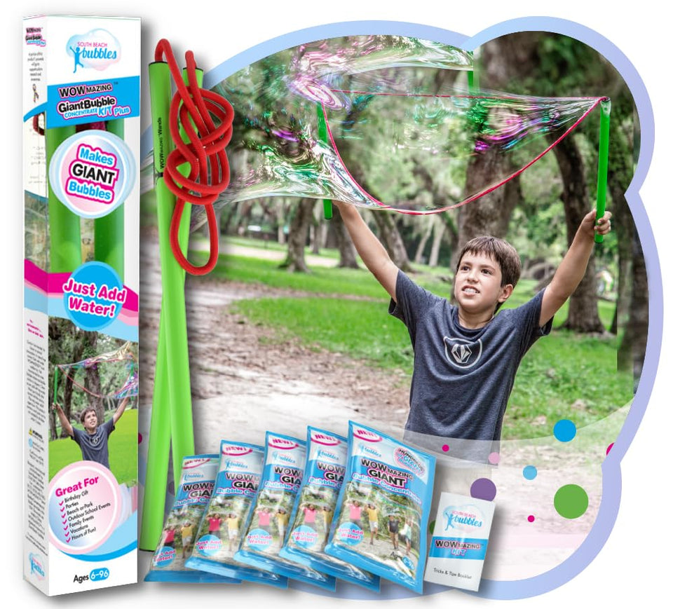 WOWMAZING giant bubble wand enables ultra large bubbles outdoors