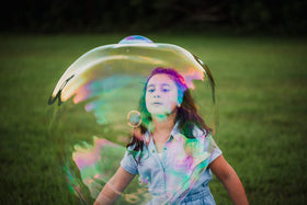 Bubble rising in the air using WOWmazing giant bubble wands