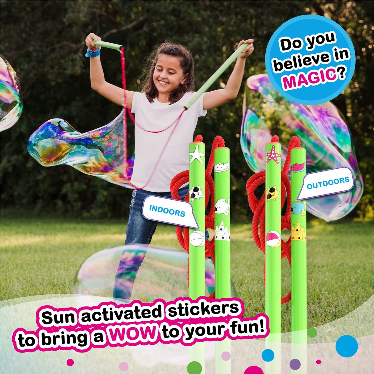 Mixing guide for WOWmazing bubble solution with detergent and water