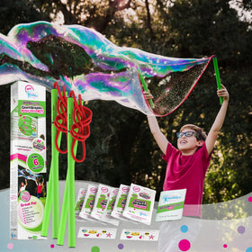 WOWmazing Mega Value Big Bubble Kit with giant-wand setup for dramatic outdoor bubbles