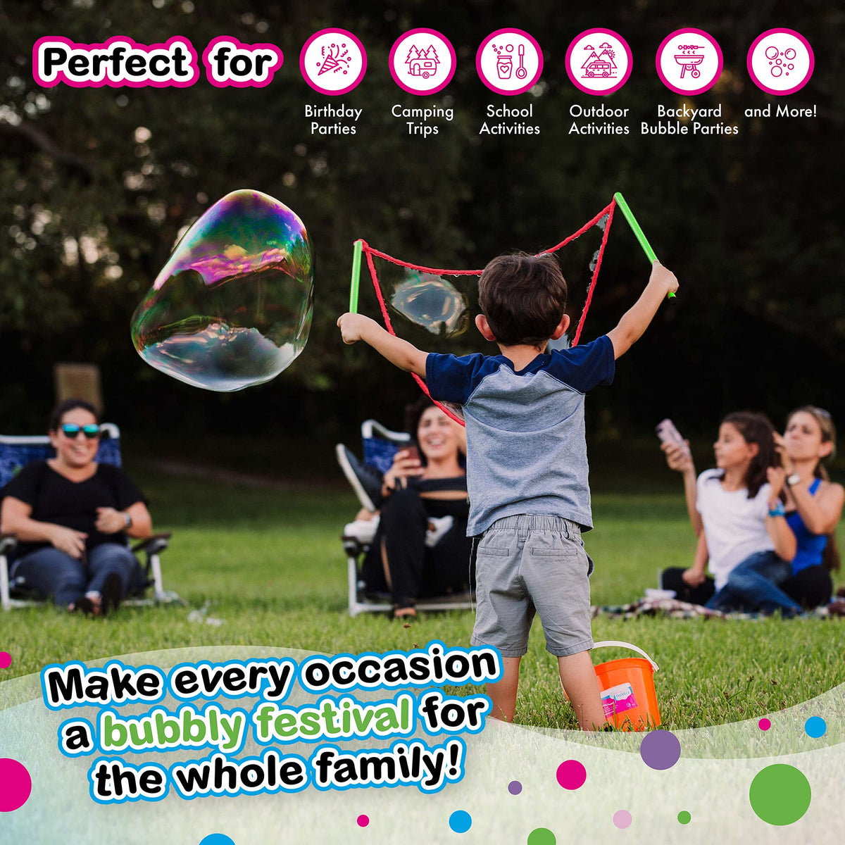 WOWMAZING outdoor family fun setup for backyard, park, or beach