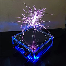 WOWNOVA music solid-state Tesla coil arc lights the desk in a dramatic science demo